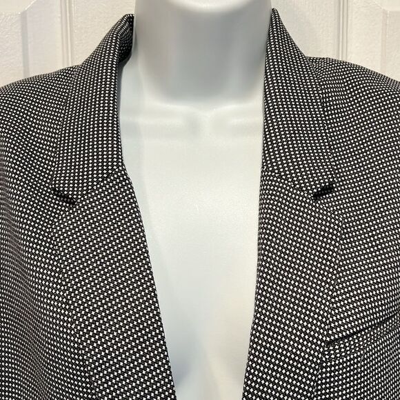 Silence+Noise Black/White Lined‎ Blazer Size L(runs smaller) NWOT - Picture 2 of 13